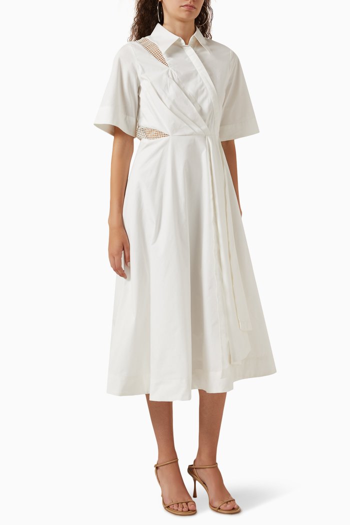 

Malena Shirt Dress in Cotton-poplin, Neutral