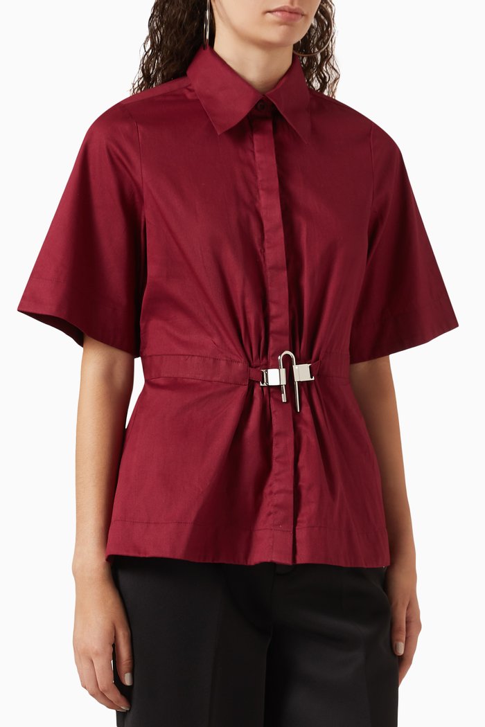 Freta Shirt in Cotton-poplin, Red