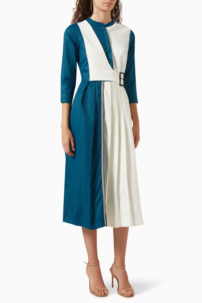 

Mia Shirt Dress in Terry-rayon, Blue