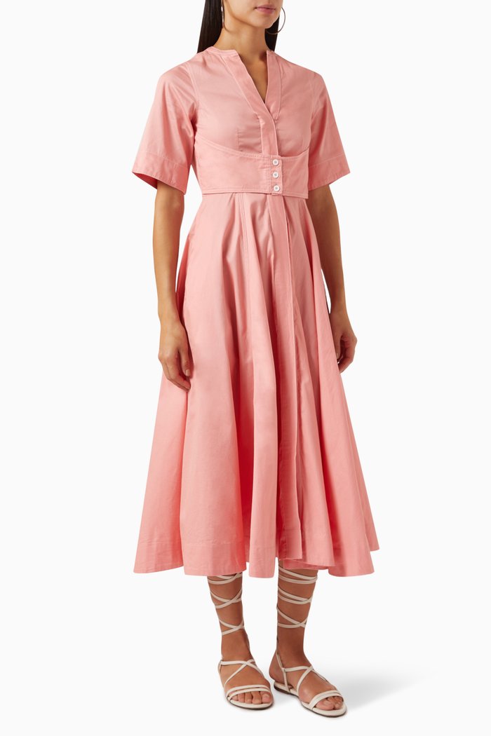 

Klara Shirt Dress in Cotton-poplin, Pink