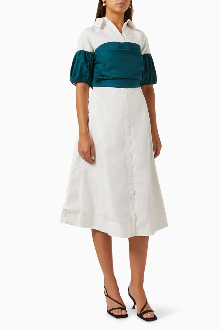 

Lotta Shirt Dress in Cotton-poplin, White