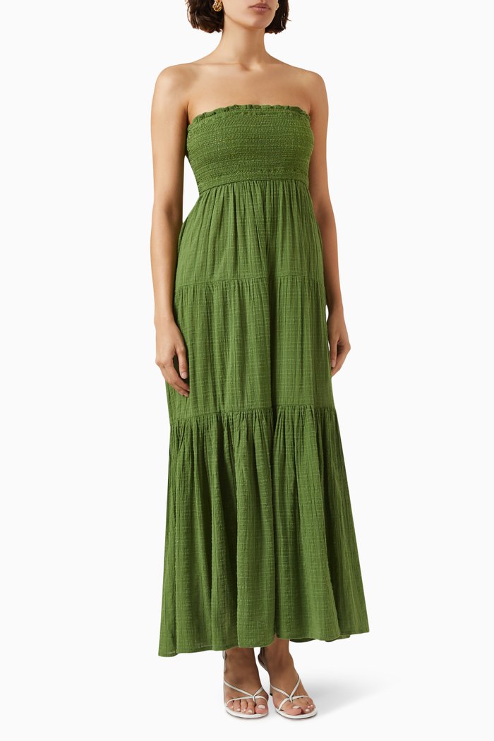 

Mckinney Strapless Dress in Cotton, Multicolour