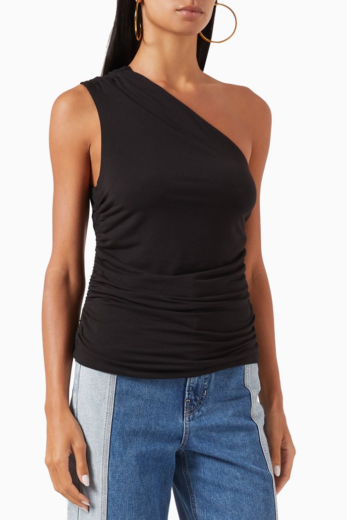 

Aziza One-shoulder Top, Black