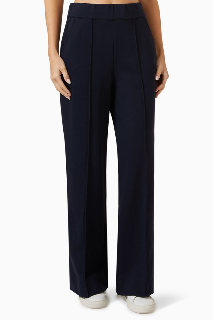 

Dover Wide Leg Pants in Cotton, Blue