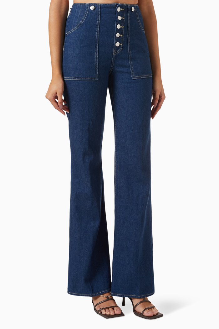 

Crosbie Wide-leg Jeans in Denim, Blue