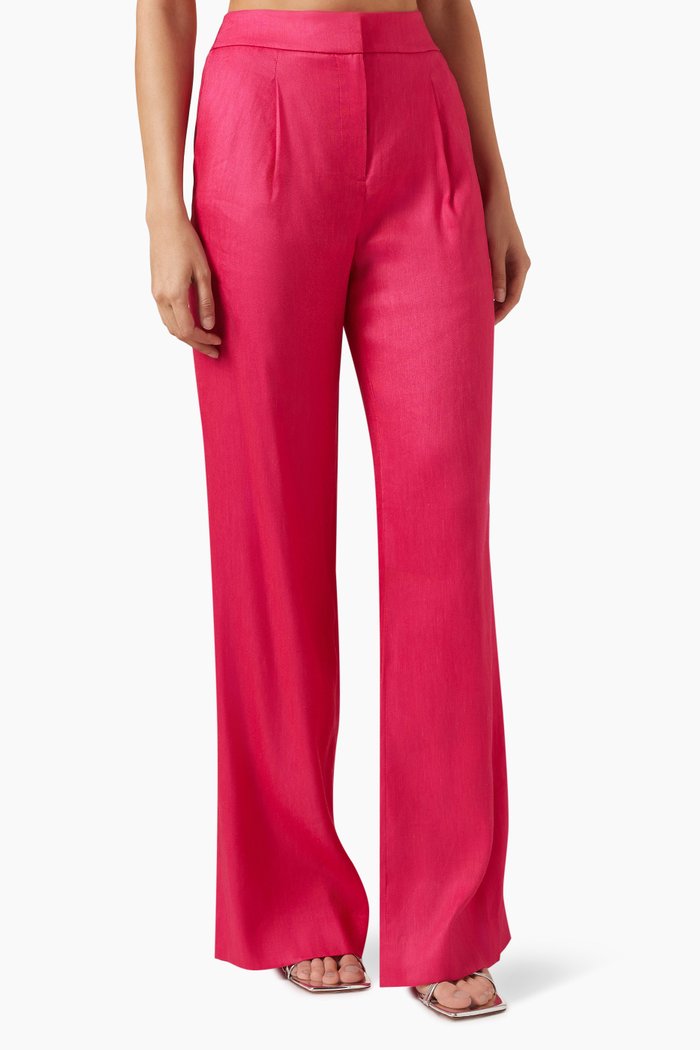 

Robinne Pants in Linen-blend, Pink