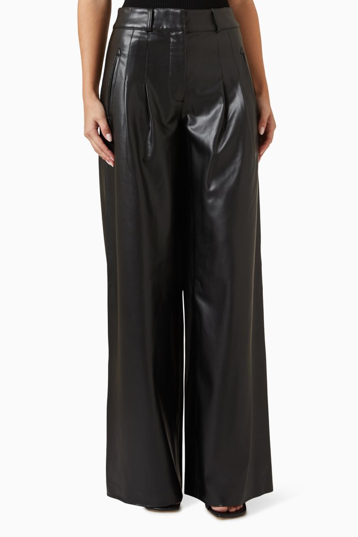 

Rennet Pants in Vegan Leather, Black