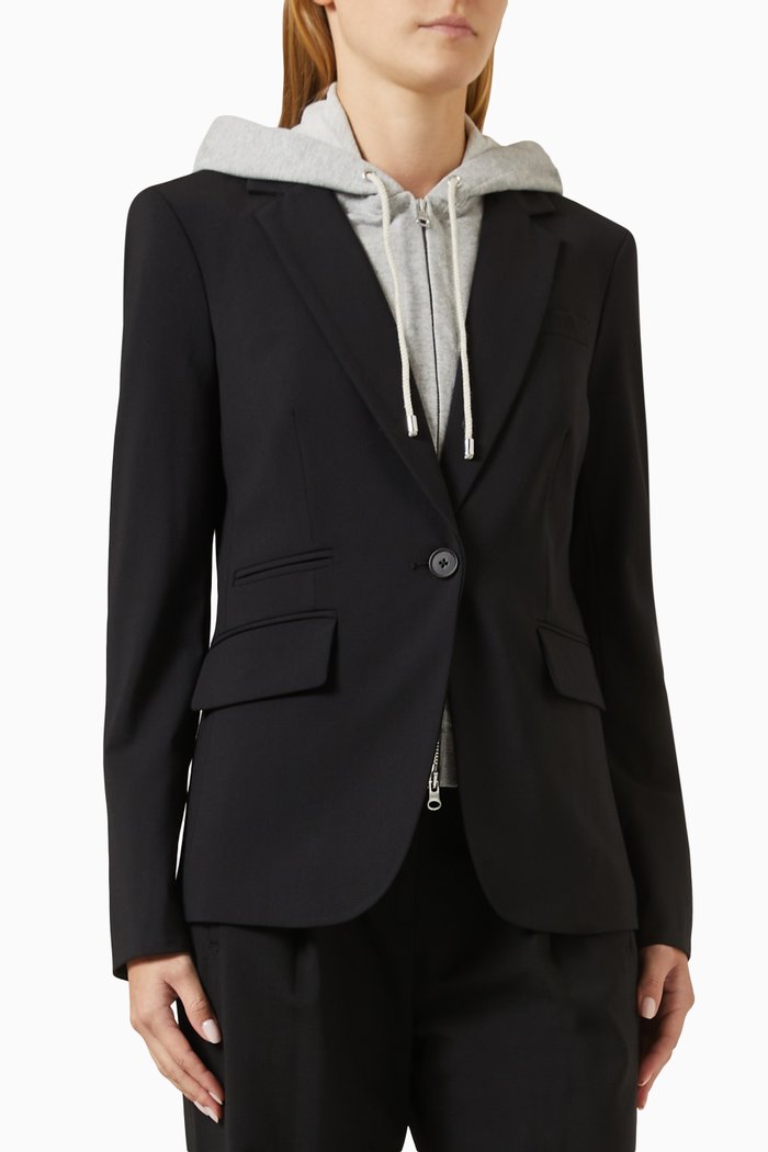 

Classic Dickey Jacket and Hoodie Set in Cotton, Multicolour