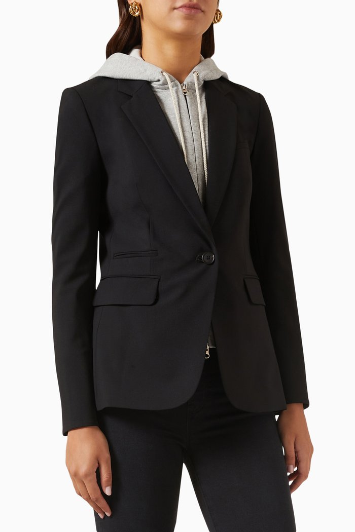 

Classic Dickey Jacket in Stretch-wool, Black