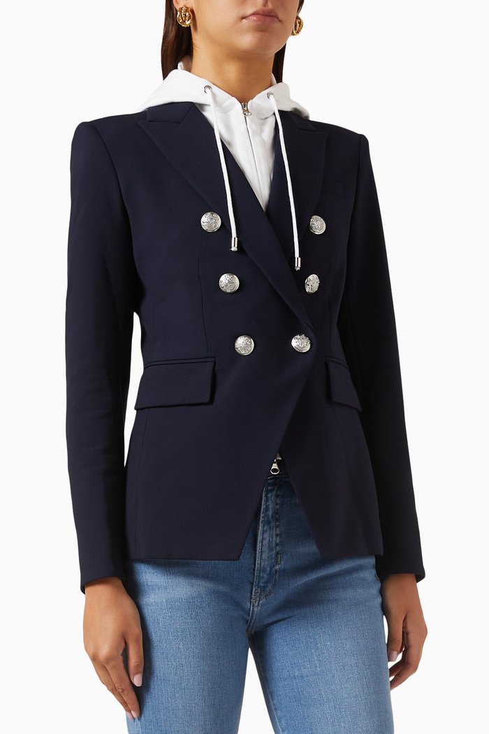 

Miller Dickey Jacket in Crepe, Blue