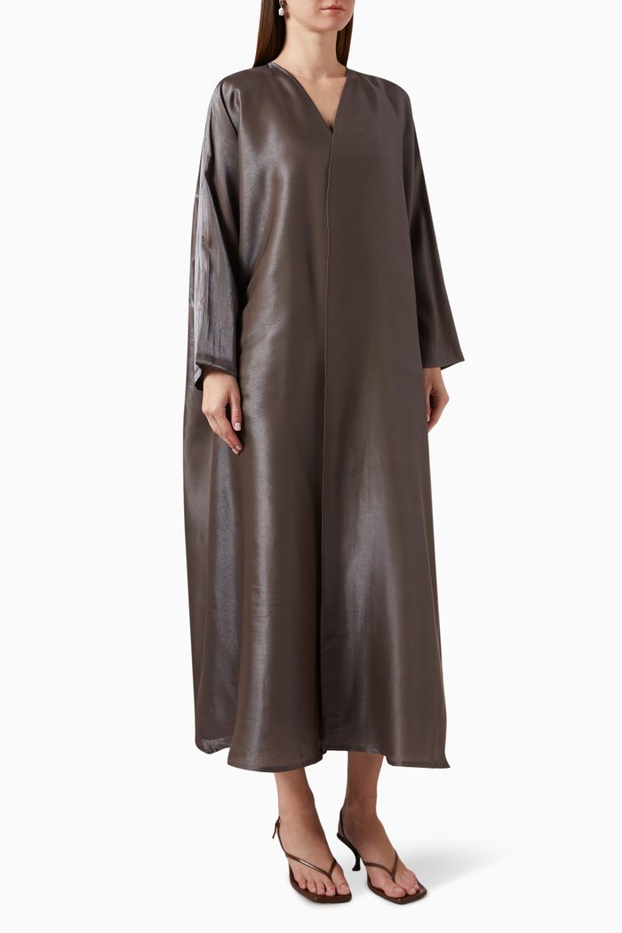 

Long-sleeve Abaya, Brown