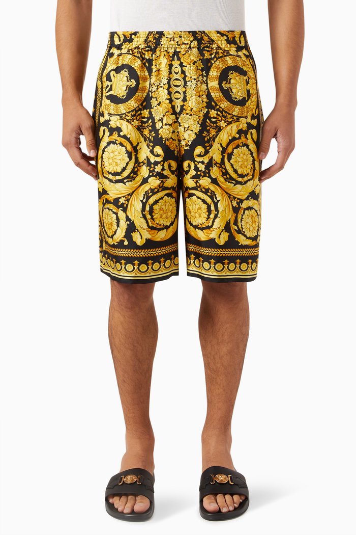

Printed Shorts in Silk Twill, Multicolour