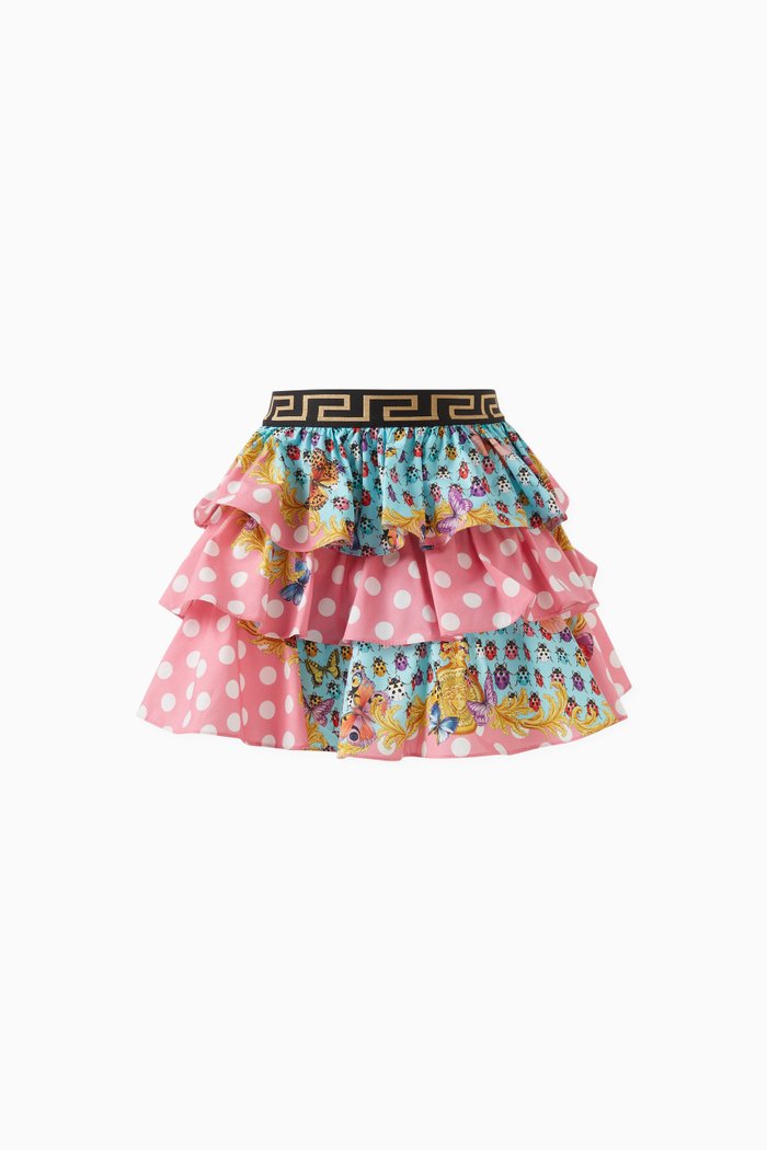 

Graphic-print Greca Skirt in Cotton, Multicolour