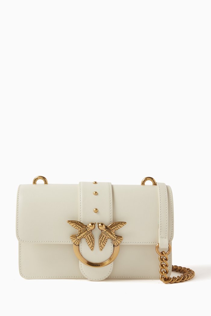 Mini Love One Bag in Smooth Leather, White