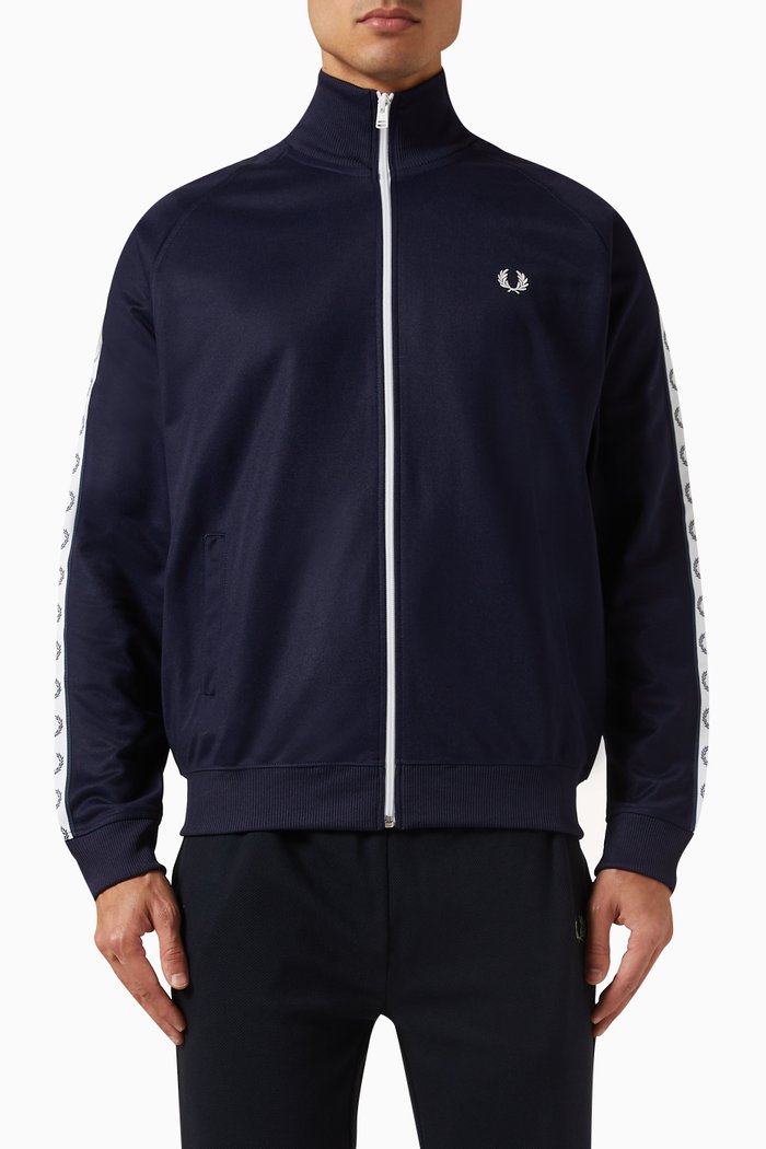 Taped Track Jacket in Recycled-polyester Blend, Blue