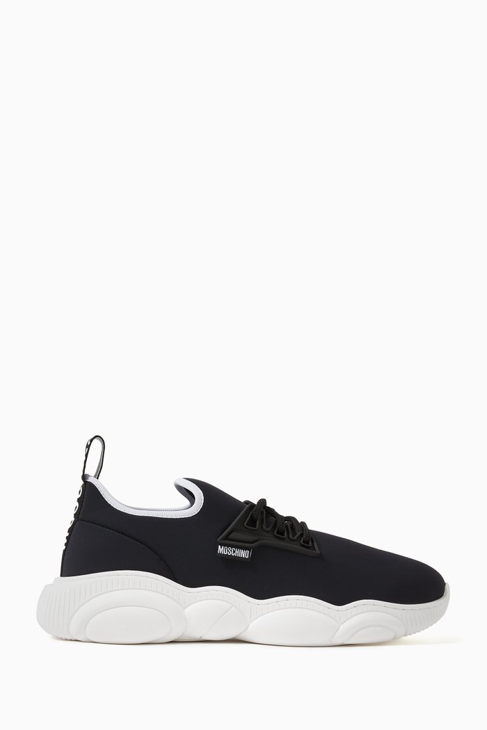 

Teddy Bear Sneakers in Technical Knit, Black