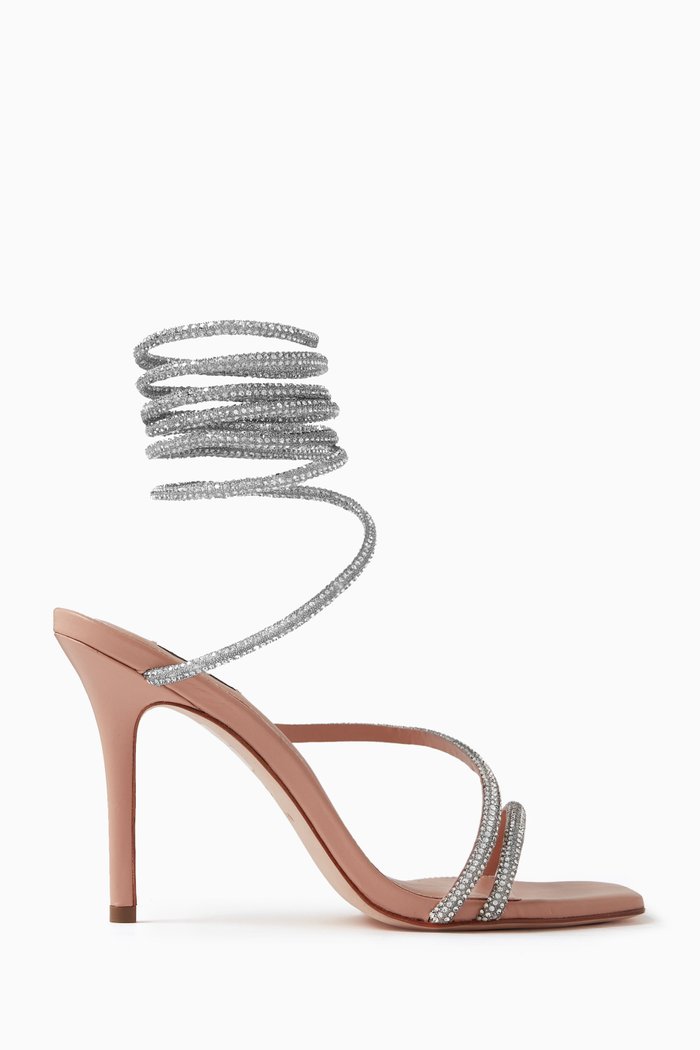 Cora 95 Sandals in Satin, Neutral