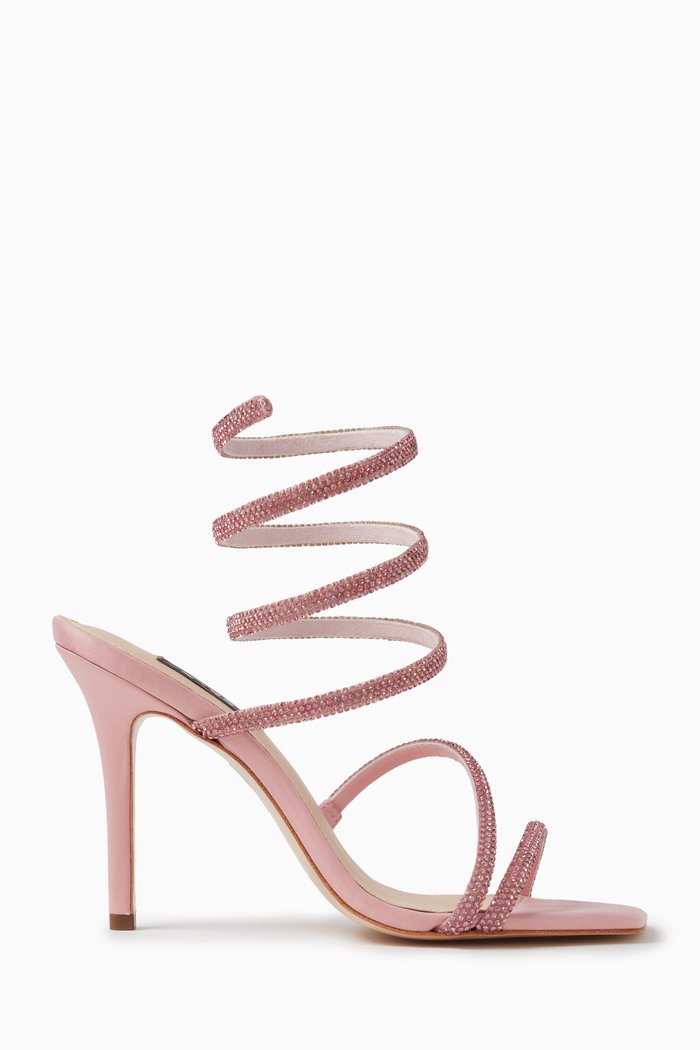 

Cora 95 Sandals in Satin, Pink