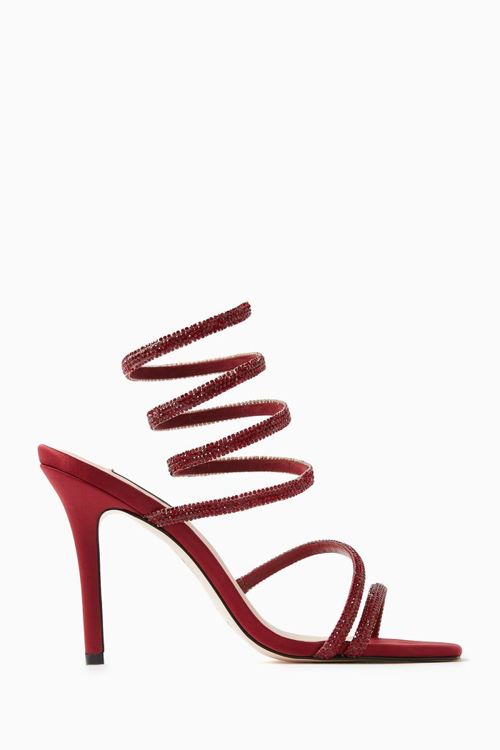 

Cora 95 Sandals in Satin, Red