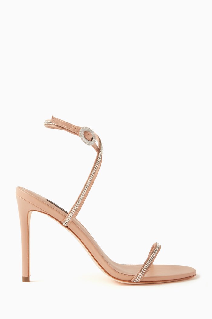 

Julia 100 Slingback Sandals in Leather, Neutral