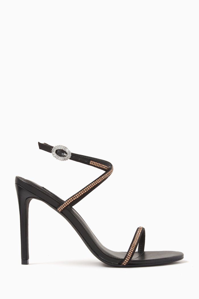 

Lexa 100 Slingback Sandals in Leather, Black