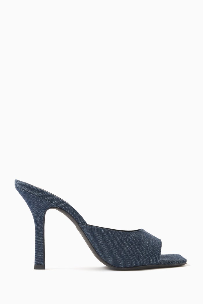 

Celine 90 Mule Sandals in Denim, Blue
