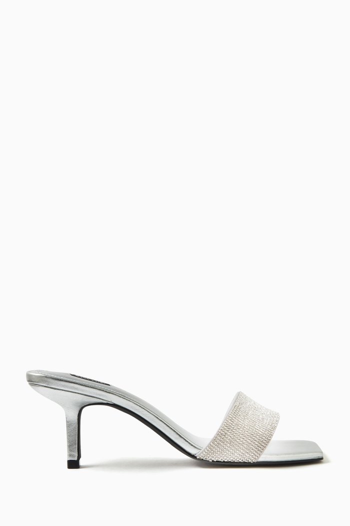 

Flavie 70 Crystal-embellished Sandals, Silver