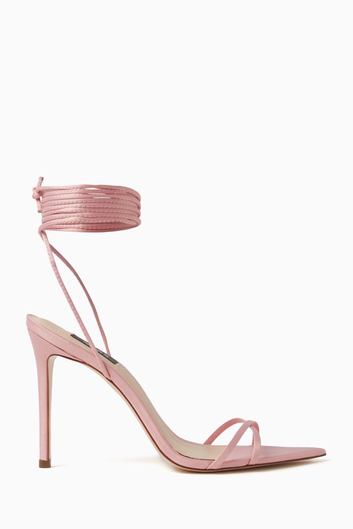 

Tila 100 Strappy Sandals in Metallic Leather, Pink