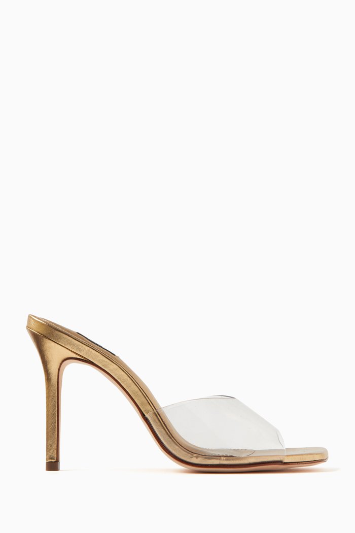 

Marine 95 Mule Sandals in PVC & Metallic Leather, Gold