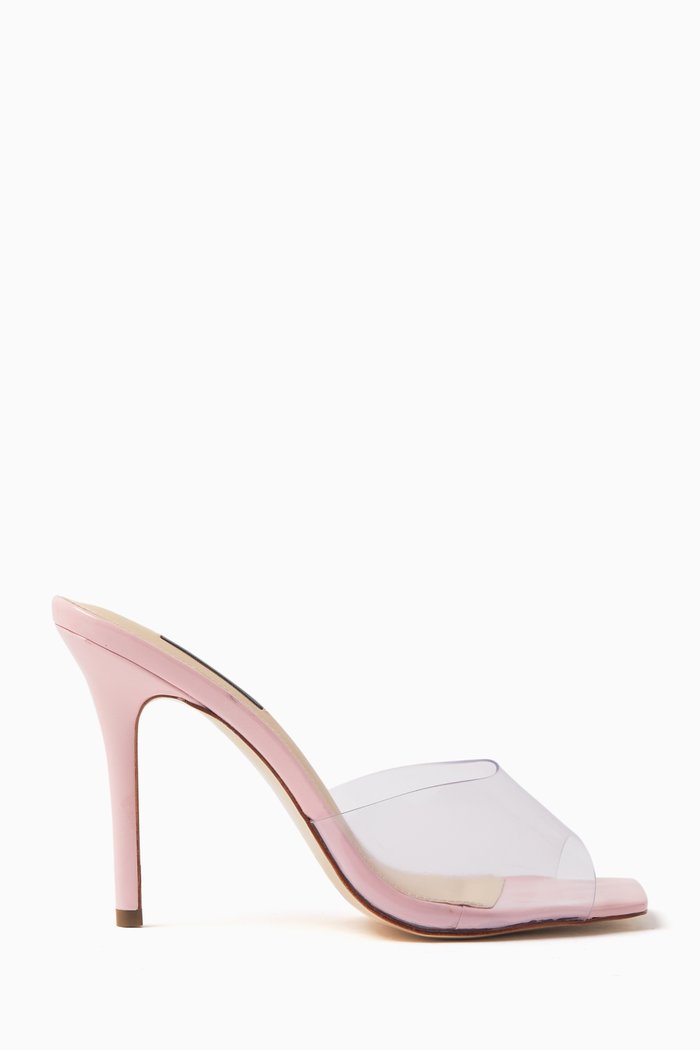 

Marine 95 Mule Sandals in PVC & Metallic Leather, Pink