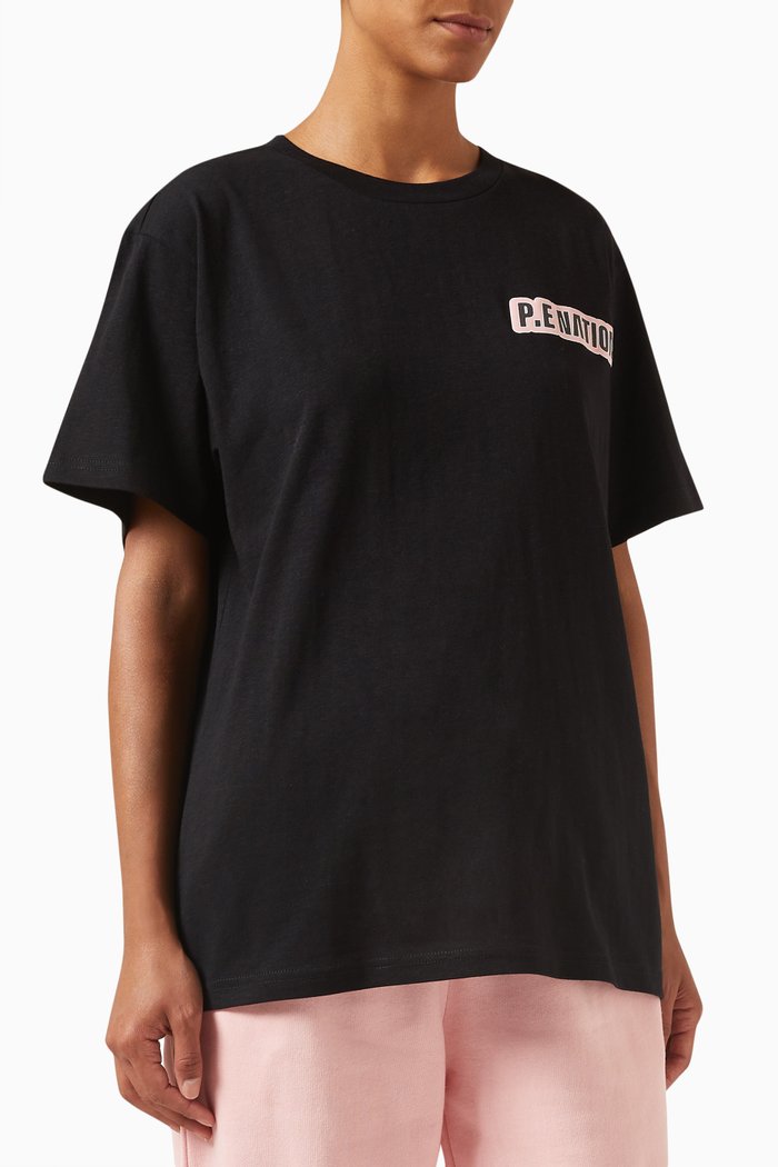 

Main Draw T-shirt in Cotton Hemp, Black