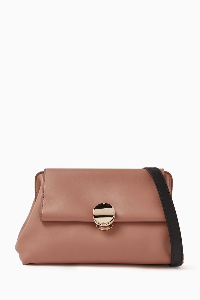 

Penelope Clutch in Lambskin Leather, Pink