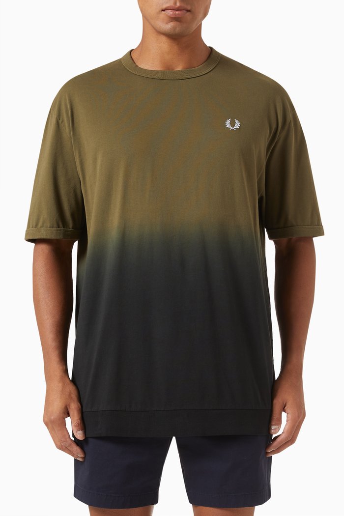 

Ombre Logo T-shirt in Cotton Jersey, Green