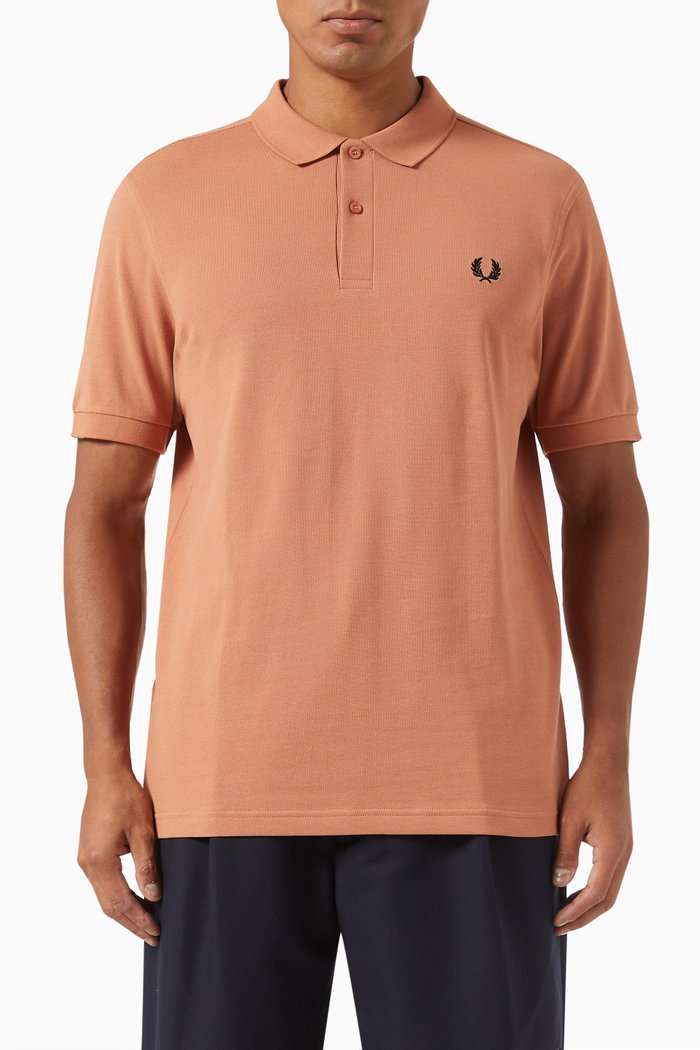 

Classic Tennis Shirt in Cotton Piqué, Pink