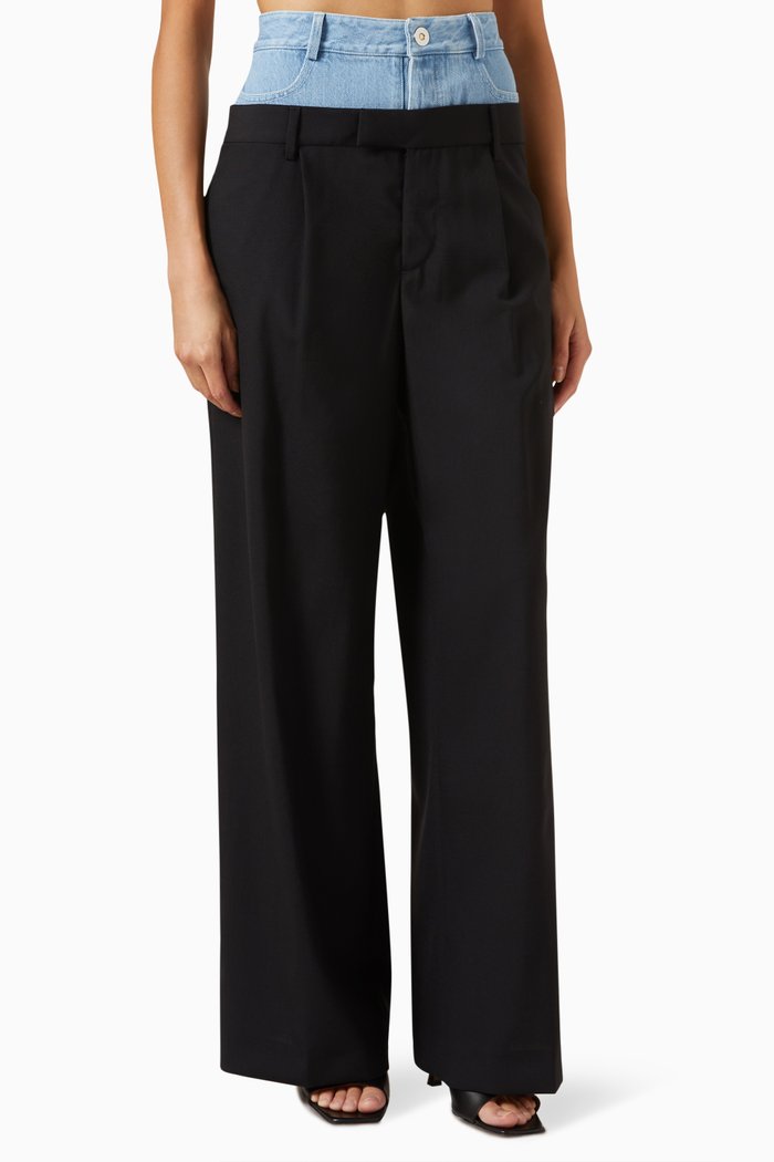 

Hybrid Pants in Wool-blend, Black