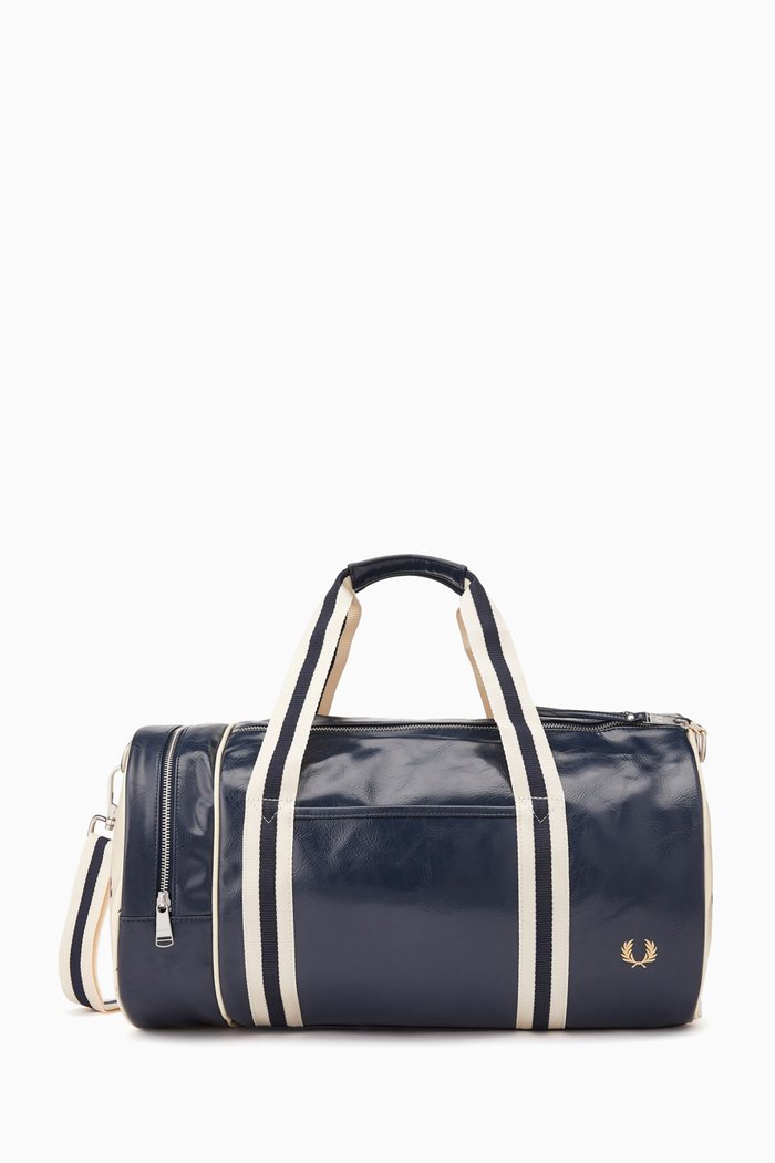 

Logo Barrel Bag in Faux-leather, Blue