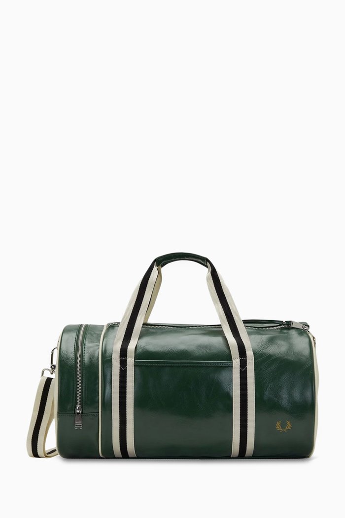 

Logo Barrel Bag in Faux-leather, Brown