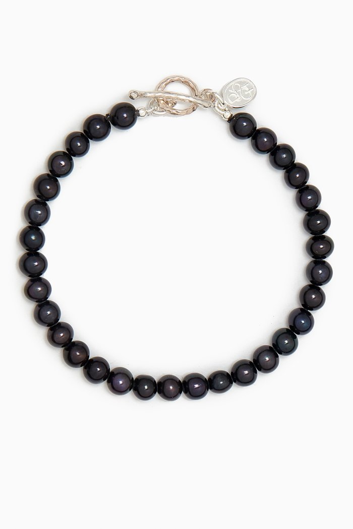 

Pearl Bracelet in Sterling Silver, Black