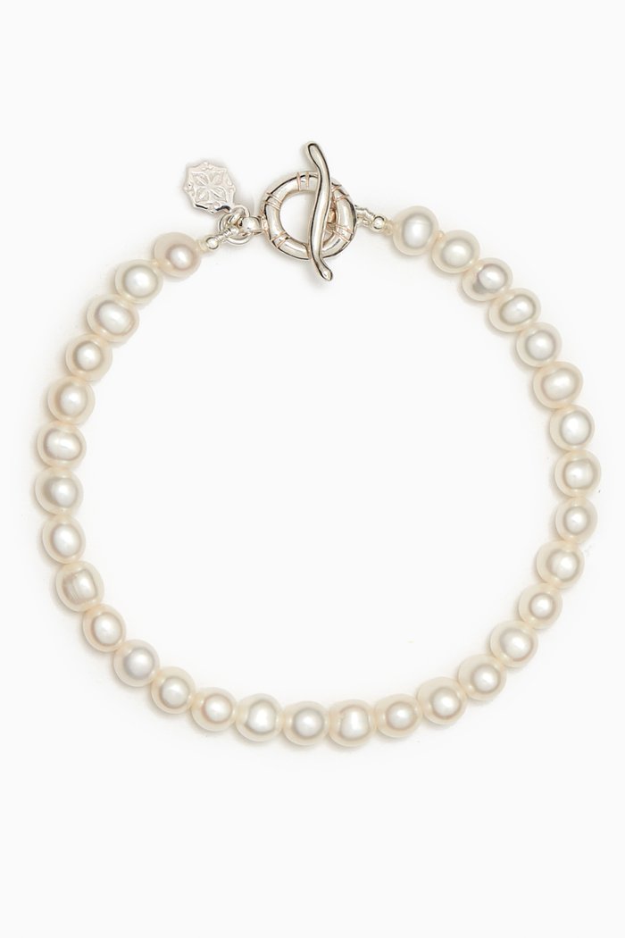 

Pearl Bracelet in Sterling Silver, White