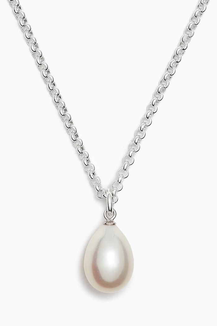 

Freshwater Pearl Pendant Necklace in Sterling Silver, White