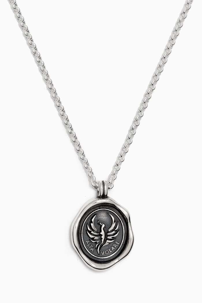 

'Fly High' Phoenix Talisman Necklace in Sterling Silver