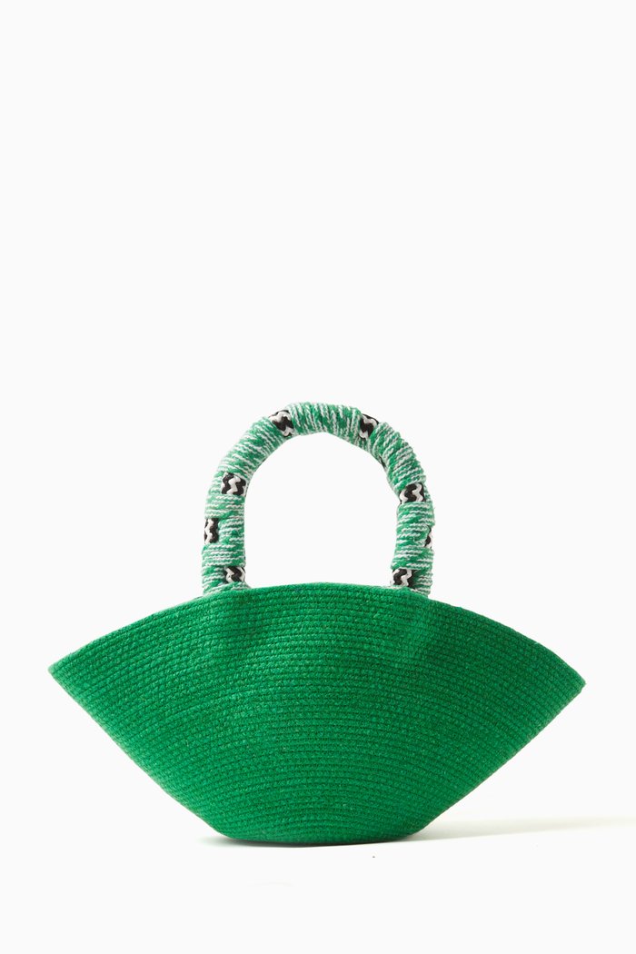 

Small Orietta Tote Bag in Cotton Knit, Green
