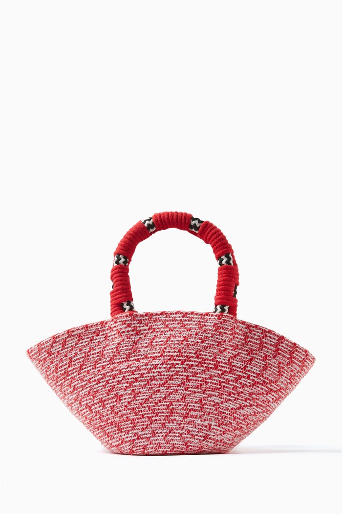 

Small Orietta Tote Bag in Cotton Knit, Red