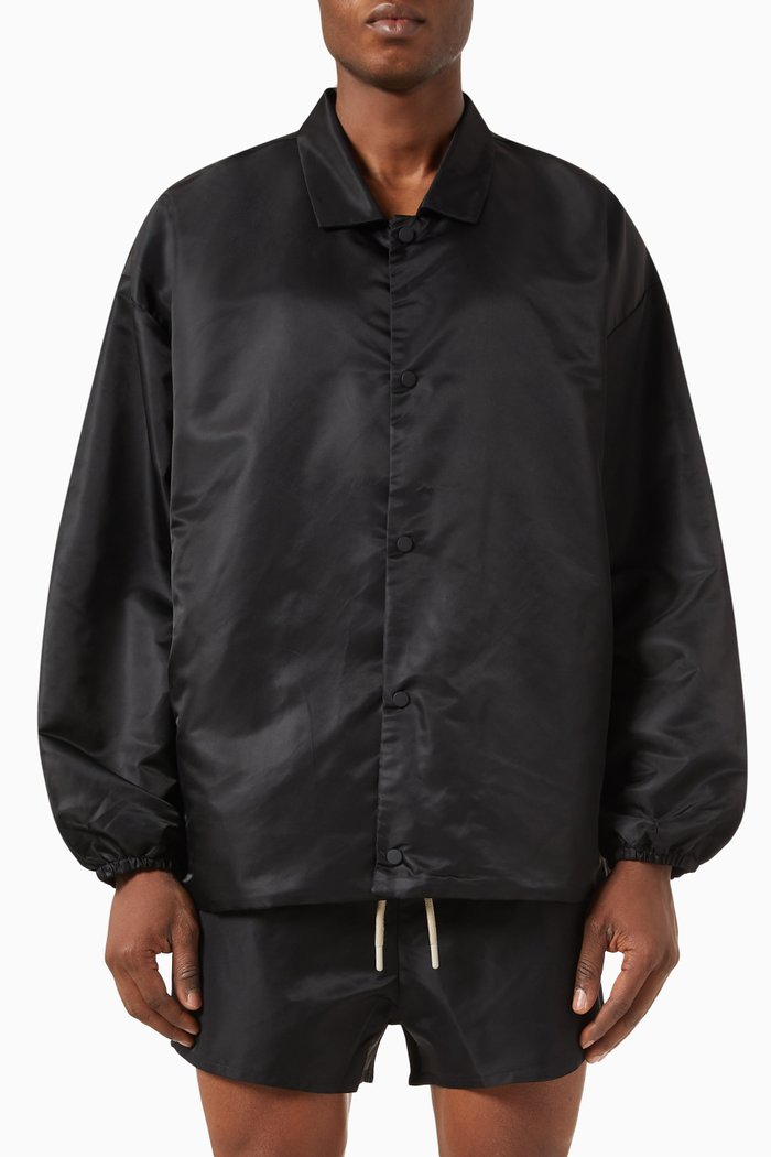 

Coaches Jacket in Nylon, Black
