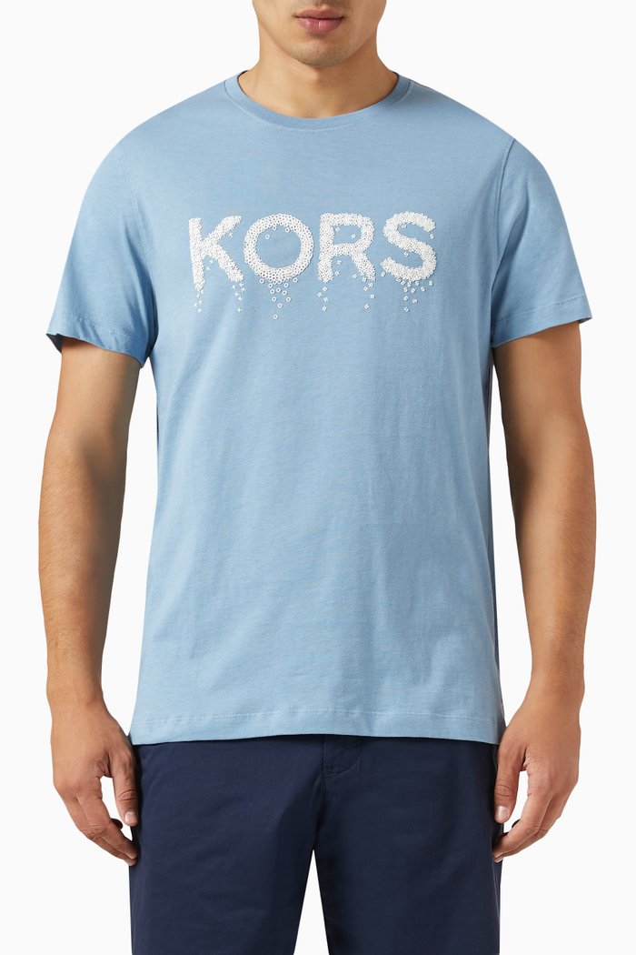 

Graphic Logo T-shirt in Cotton, Blue