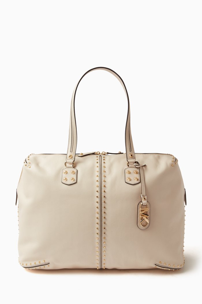 

XL Astor Weekender Bag in Leather, Neutral