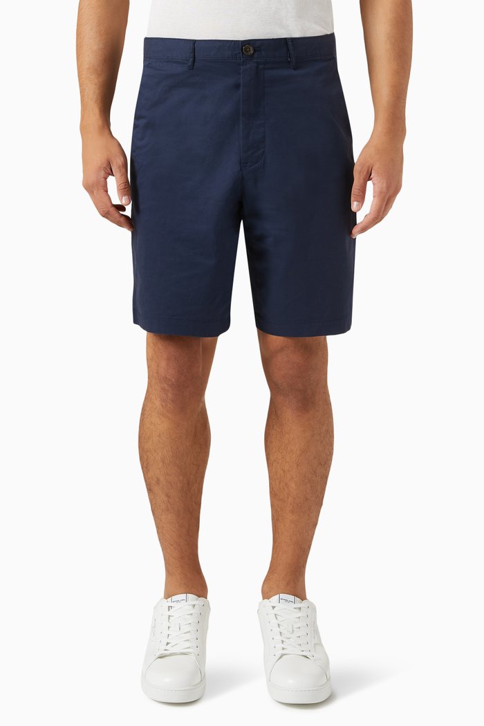 

Washed Shorts in Cotton, Blue