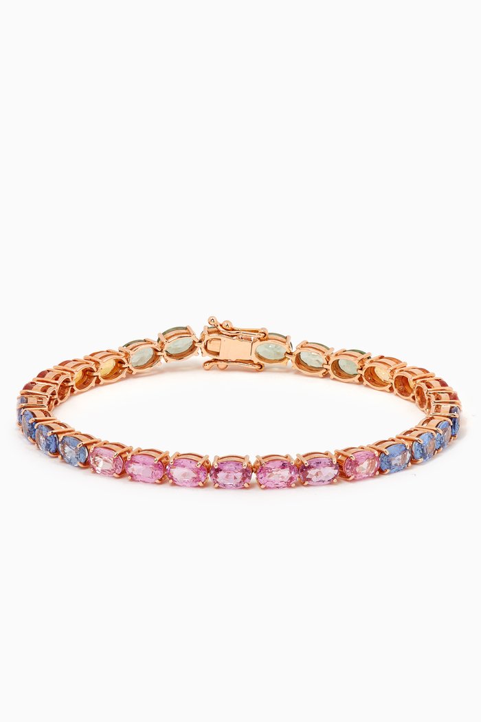 

Sapphire Tennis Bracelet in 18kt Gold, Yellow