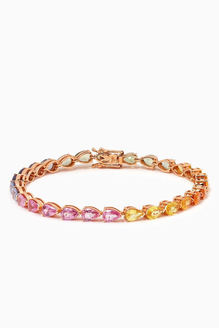 

Sapphire Tennis Bracelet in 18kt Gold, Yellow