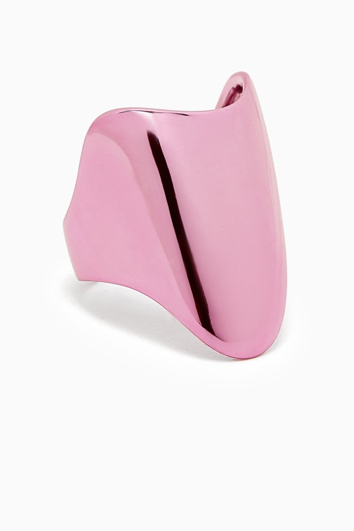 

Abstract Ring in Rhodium-finish 18kt Gold, Purple